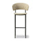 Plan Fully Upholstered Stool  option Steelcut Quartet 924 / Black Steel