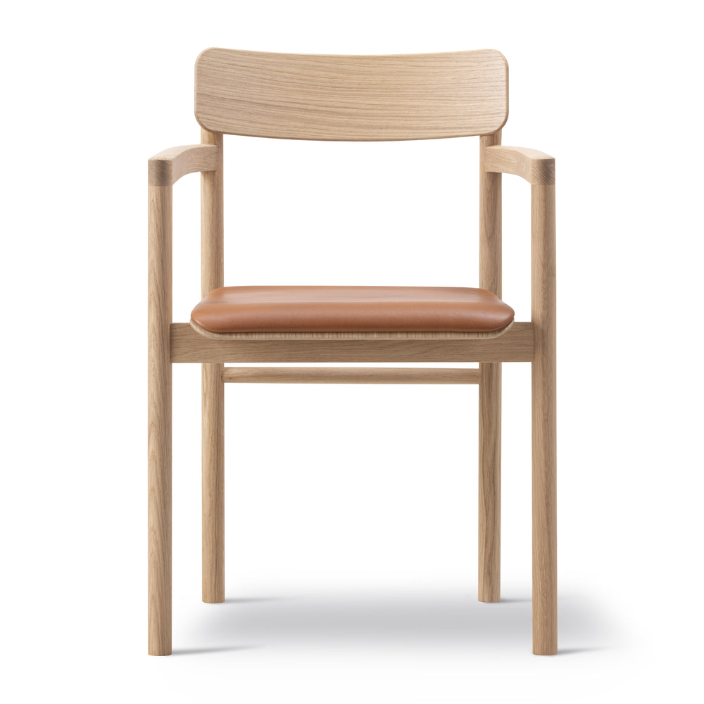 Post Upholstered Dining Armchair