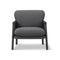 Savannah Lounge Chair Petite  option Rewool 198 / Max 98 Black Leather / Black Lacquered