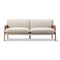 Savannah Sofa  option Grand Linen / Max 95 Cognac Leather / Oak Light Oiled