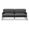 Savannah Sofa  option Hallingdal 180 / Max 98 Black Leather / Black Lacquered