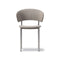 Plan Upholstered Armchair  option Re-wool 128 / Brushed Steel