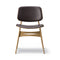 Soborg Upholstered Side Chair  option Oak Oiled / 301 Black Omni Leather