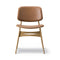 Soborg Upholstered Side Chair  option Oak Oiled / 307 Cognac Omni Leather