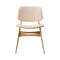 Soborg Upholstered Side Chair  option Oak Oiled / 90 Natural Vegeta Leather