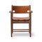Spanish Dining Armchair  option Cognac Saddle Leather
