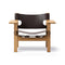 Spanish Lounge Chair  option Dark Brown Saddle Leather