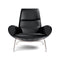 Wegner Queen Lounge Chair  option 88 Black Primo Leather