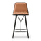Spine Wood Bar Stool with Back  option Max 95 Cognac