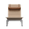 PK24 Wicker Lounge Chair  option Aura / Walnut