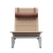PK24 Wicker Lounge Chair  option Grace / Chestnut