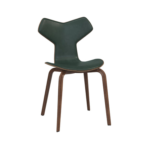Grand Prix Upholstered Chair with Wood Base