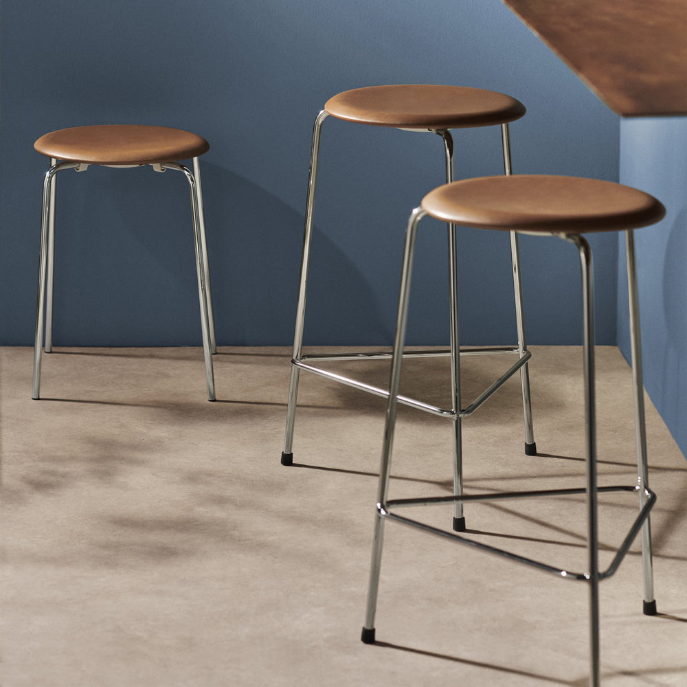 High Dot Upholstered Stool
