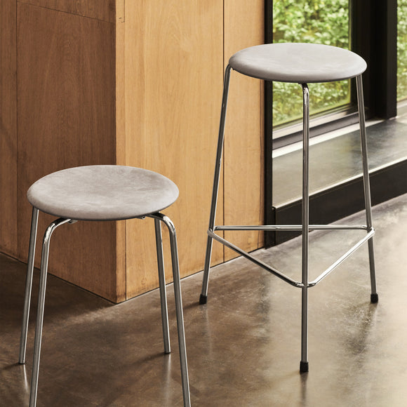 High Dot Upholstered Stool