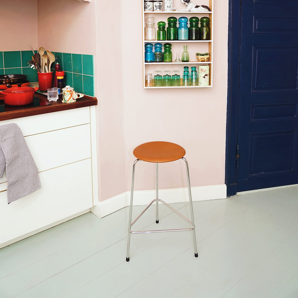 High Dot Upholstered Stool