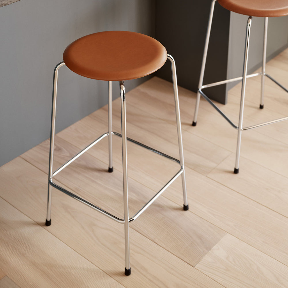 High Dot Upholstered Stool