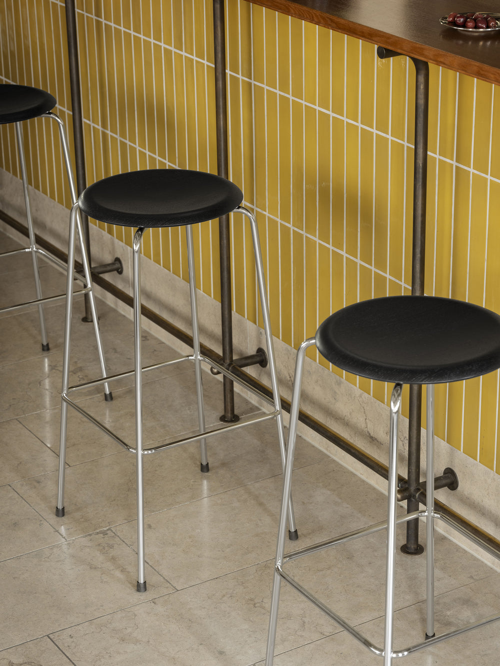 High Dot Upholstered Stool