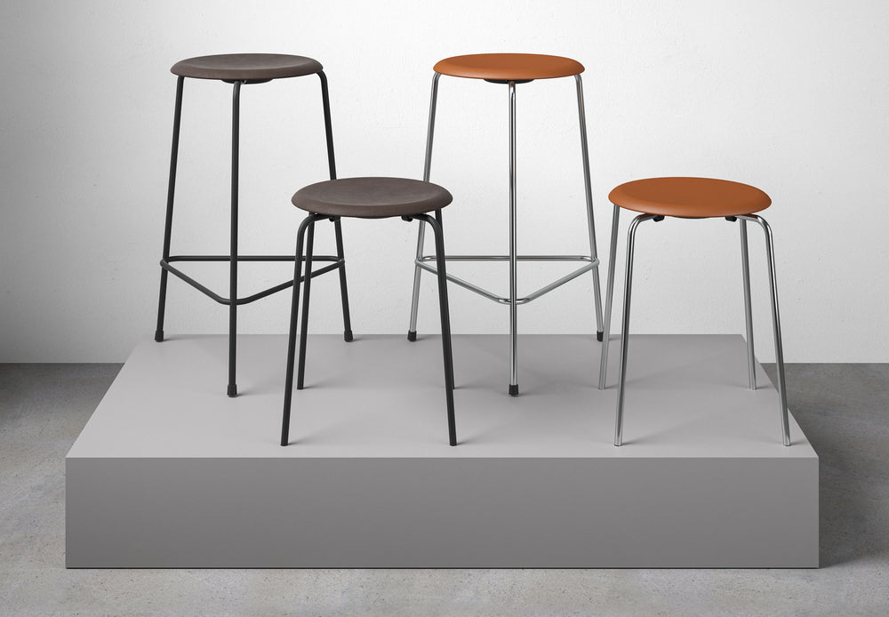 High Dot Upholstered Stool