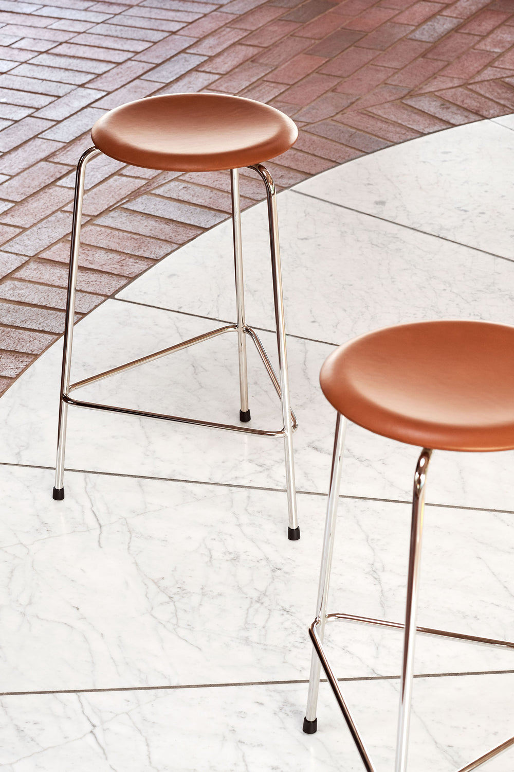 High Dot Upholstered Stool