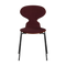 Ant Front Upholstered Dining Chair  option Lacquered Veneer Venetian Red 670/Tonus 4 Wine Red 610/Black Steel