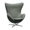 Egg Lounge Chair  option Leather Grace Concrete Grey