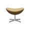 Egg Ottoman  option Leather Aura Beige