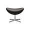 Egg Ottoman  option Leather Essential Dark Brown