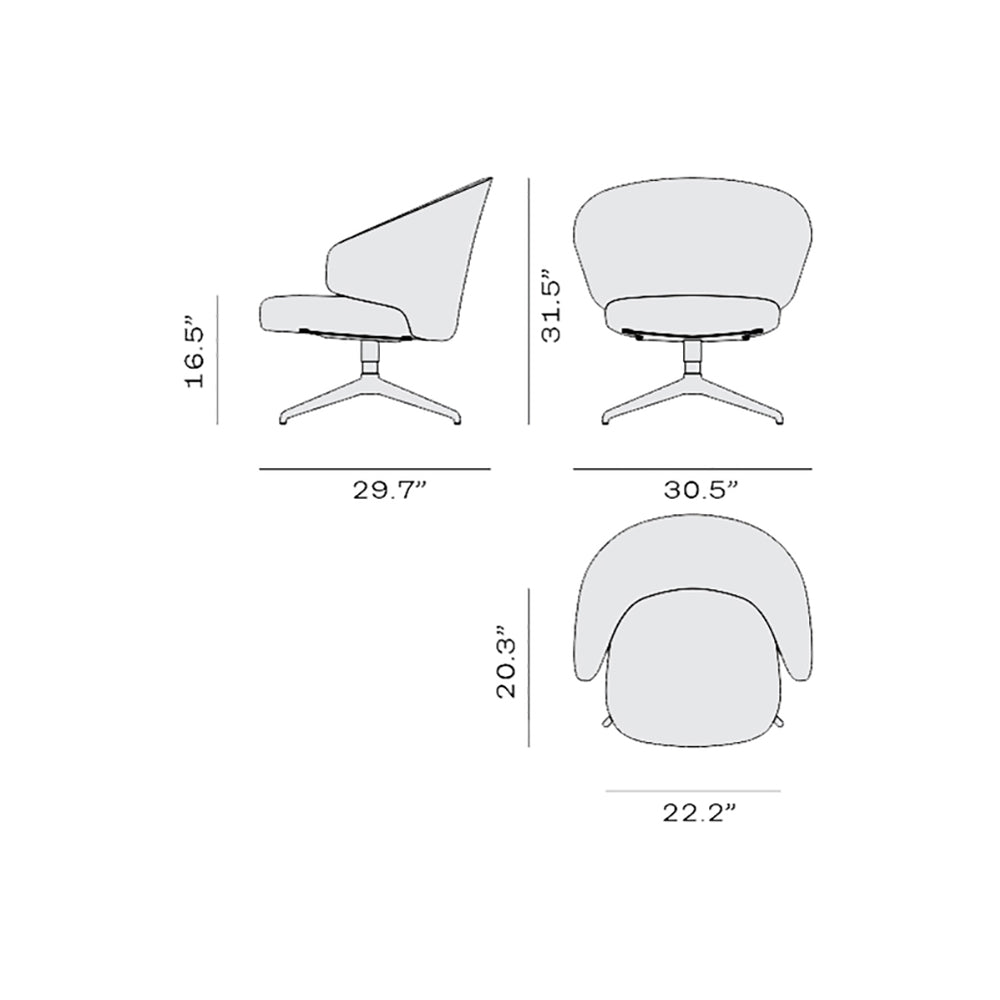 Let Swivel Lounge Chair