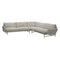 Lissoni 5 Seater Sectional Sofa  option Clay 012