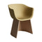 Monolit Dining Armchair with Wood Base  option Acca Camel 0231