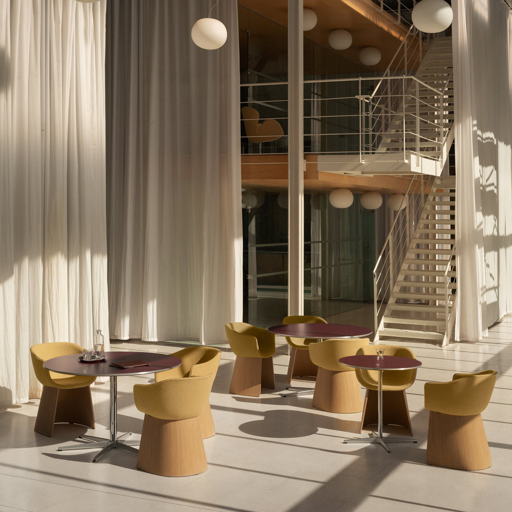 Monolit Dining Armchair with Wood Base