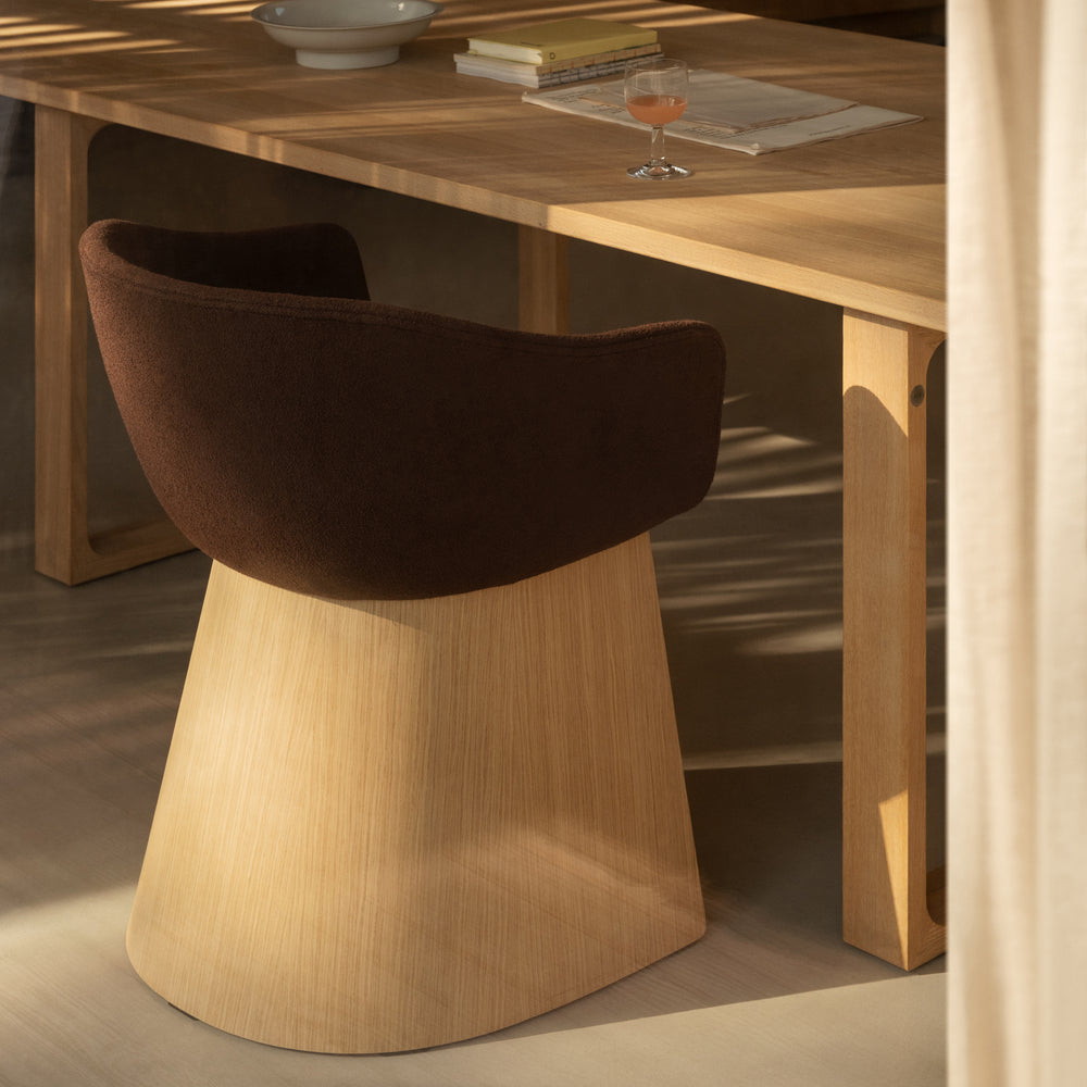 Monolit Dining Armchair with Wood Base