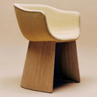 Monolit Dining Armchair with Wood Base