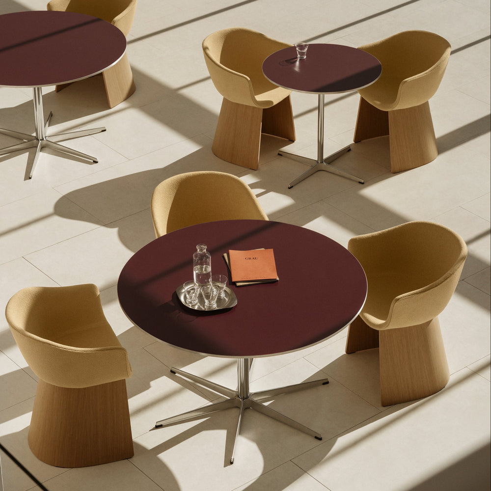 Monolit Dining Armchair with Wood Base