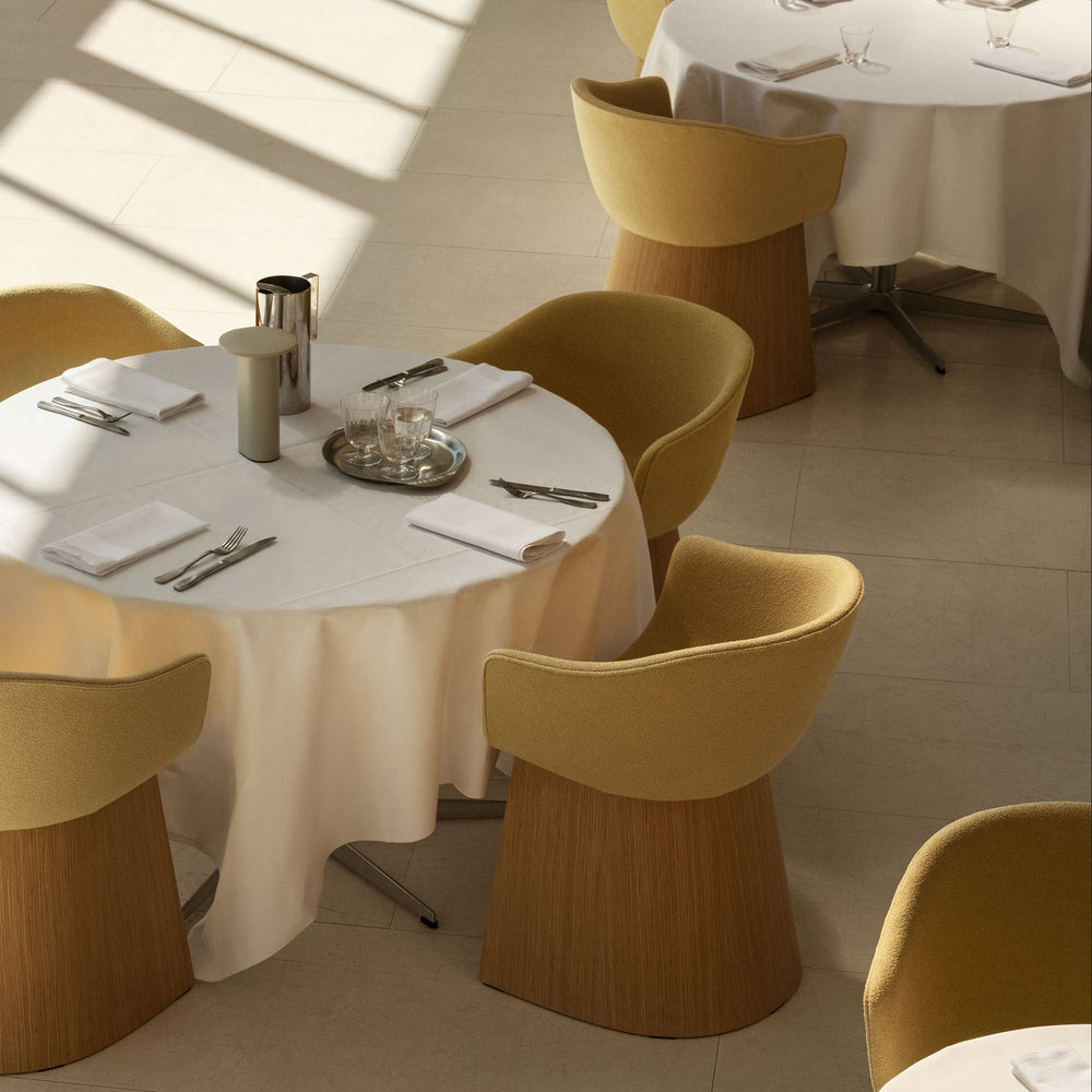 Monolit Dining Armchair with Wood Base