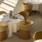 Monolit Dining Armchair with Wood Base