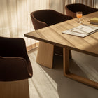 Monolit Dining Armchair with Wood Base
