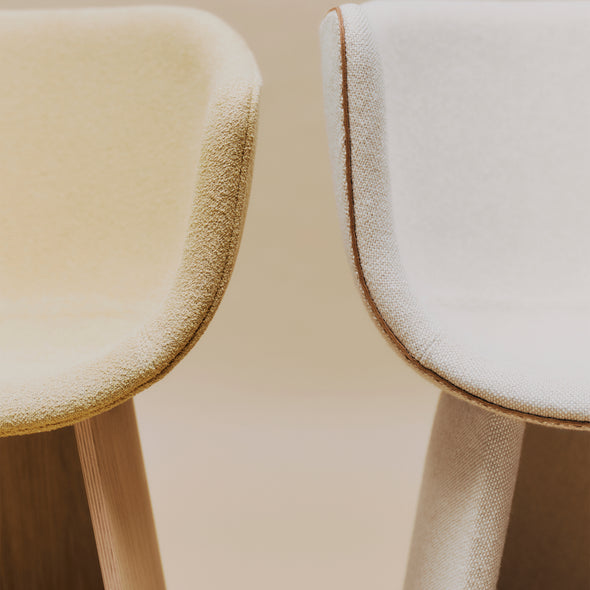Monolit Dining Armchair with Wood Base