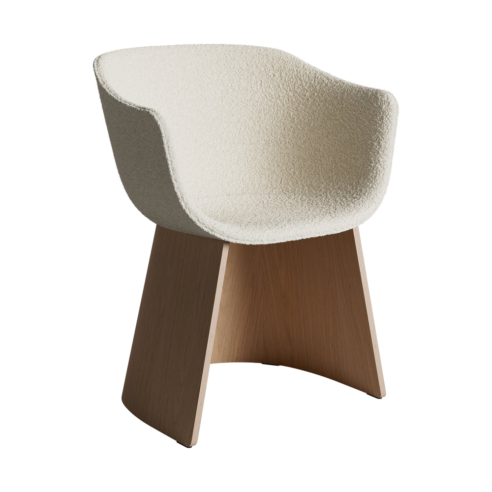 Monolit Dining Armchair with Wood Base