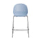 N02 Recycle Stacking Bar and Counter Stool  option Light Blue / Chromed Steel