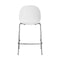 N02 Recycle Stacking Bar and Counter Stool  option Off White / Chromed Steel