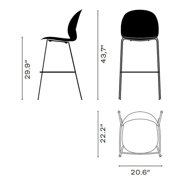 N02 Recycle Stacking Bar and Counter Stool