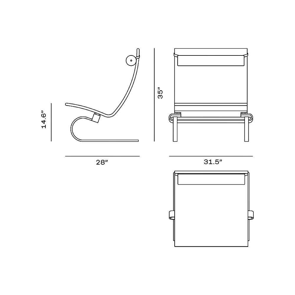 PK20 Leather Lounge Chair