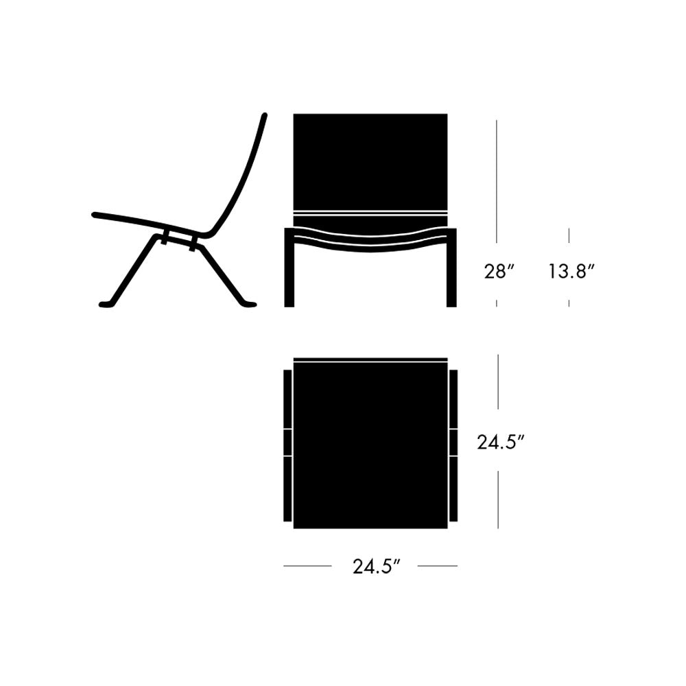 PK22 Wicker Lounge Chair