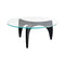 PK60 Round Coffee Table  option Colored Veneer / Ash - Black (195)