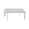 PK61 Square Coffee Table  option Marble Rolled / Grey - White