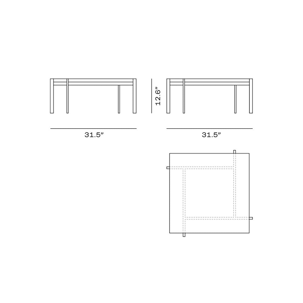 PK61 Square Coffee Table