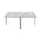 PK65 Square Coffee Table  option Marble Rolled / Grey - White