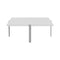 PK65 Square Coffee Table  option Marble Rolled / White