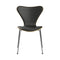 Series 7 Upholstered Chair  option Leather Essential Black / Oak / Chromed Steel